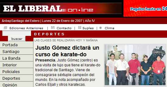 Capacitación de Karate-do en Santiago del Estero